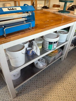 Isla de cocina Ikea madera usada