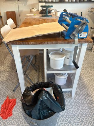 Isla de cocina Ikea madera usada