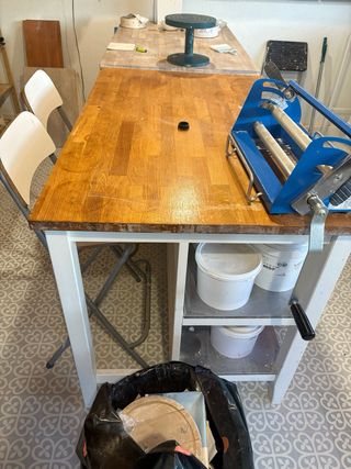 Isla de cocina Ikea madera usada