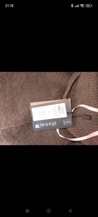 Vestido largo Pieces marrón