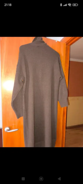 Vestido largo Pieces marrón