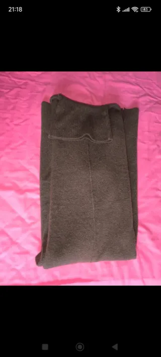 Vestido largo Pieces marrón