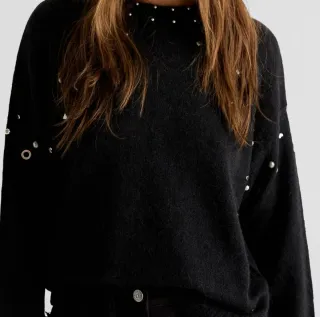 Jersey Scalpers Talla M Negro Detalles Plateados