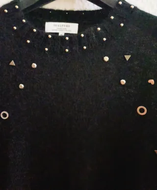 Jersey Scalpers Talla M Negro Detalles Plateados
