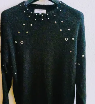 Jersey Scalpers Talla M Negro Detalles Plateados