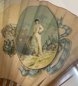 Abanico pelotaris vasco enmarcado.