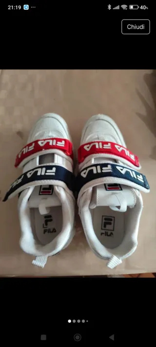 Scarpe da ginnastica Fila bianche e rosse