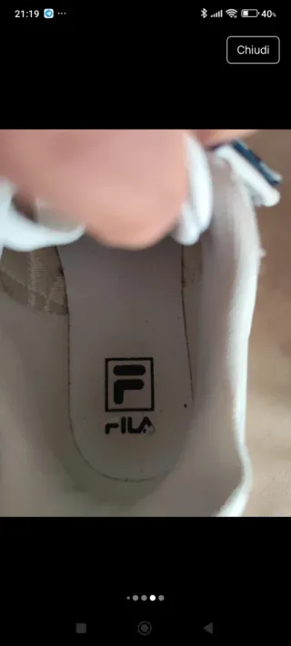 Scarpe da ginnastica Fila bianche e rosse