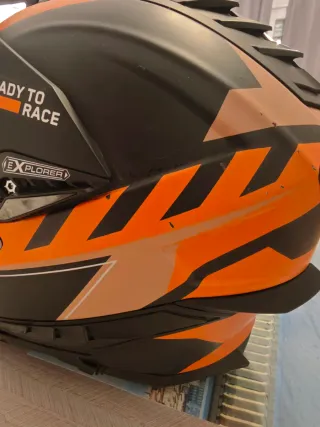 Casco LS2 Explorer KTM Negro Naranja. T-M