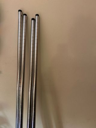 Estantería metálica modular plateada