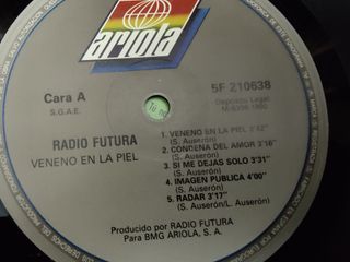 Vinilo Radio Futura - Veneno en la Piel
