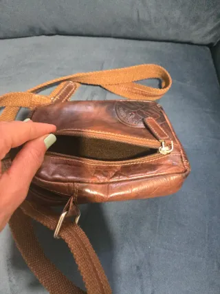 Bolso de hombre de cuero marrón