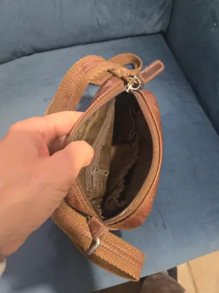 Bolso de hombre de cuero marrón