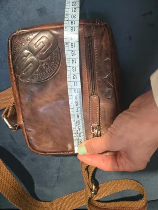 Bolso de hombre de cuero marrón