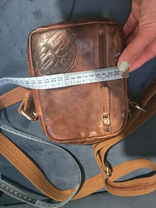 Bolso de hombre de cuero marrón