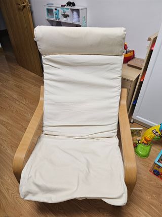 Mecedora Ikea Poäng espuma 5cm funda crema
