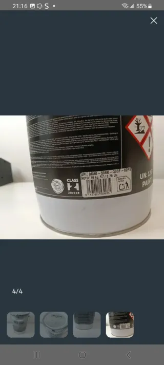 Pintura Zinc Galvanol 96% Zinc