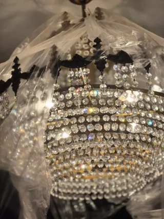 Lámpara araña cristal roca