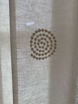 Cortinas comedor/habitación beige y blanco