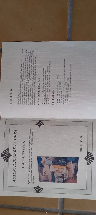 Cuadro con marco dorado y azul.Miquel Solis