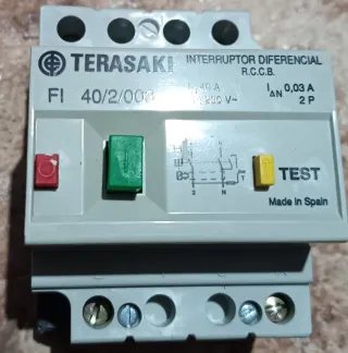 Interruptor Diferencial Terasaki 40A 230V 0,03A