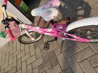 Bici bimba rosa con cestino