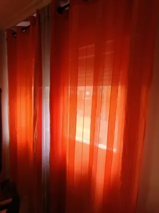 Cortinas Naranjas 2 unidades