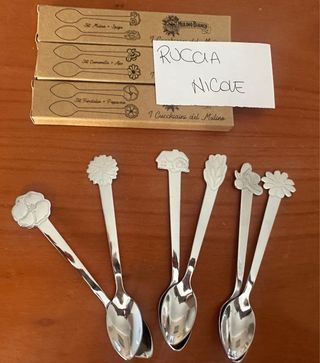 Set 6 Cucchiaini Mulino Bianco Decorati