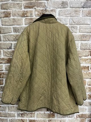 Chaqueta Barbour acolchada verde y marrón