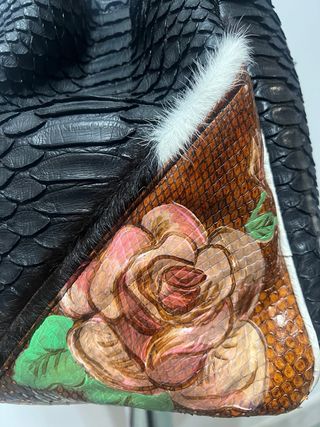 Borsa Cavallino & Pitone Nera Bianca