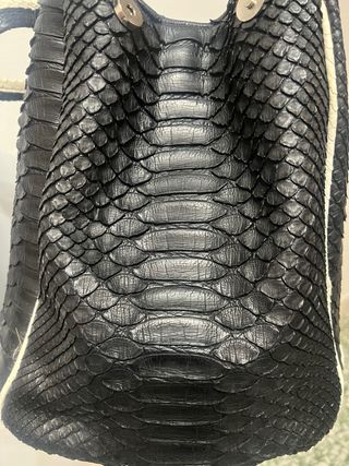 Borsa Cavallino & Pitone Nera Bianca