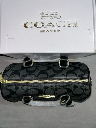 Bolso Coach Negro y Dorado