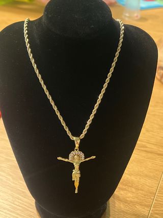 Collar Cruz Jesús Laminado 14K XP 60cm