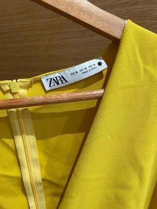 Blusa Zara Amarilla Cruzada