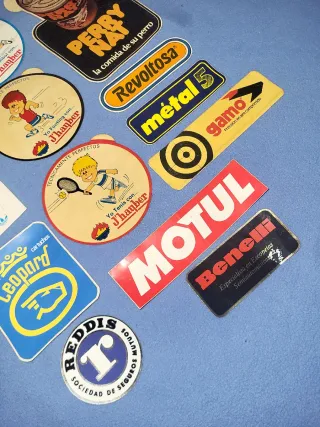 Lote pegatinas antiguas J'hayber, Motul, Gamo