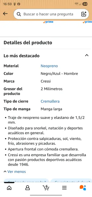 2 Trajes Neopreno CRESSI Suave Elastano