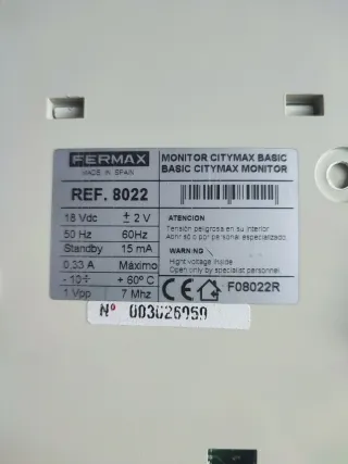 Videoportero Fermax 8022