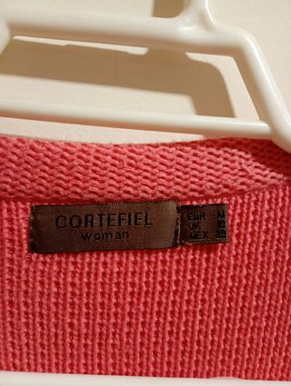 Chaqueta de punto rosa con cremallera