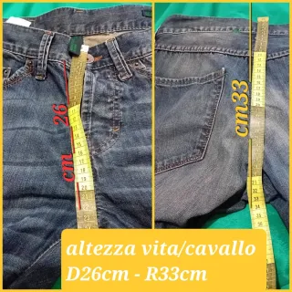Jeans Benetton W31/44 Blu