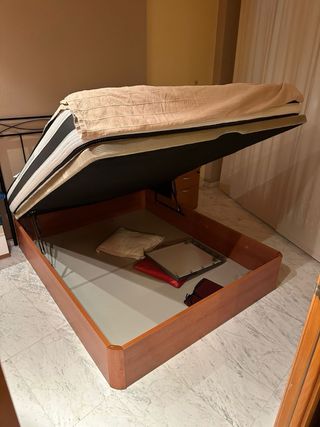 Canapé abatible 150cm con colchón y cabezal forja