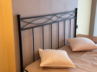 Canapé abatible 150cm con colchón y cabezal forja