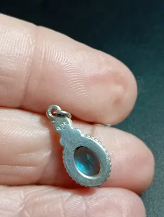 Pendientes Plata Ley con Piedra topacio Ovalada