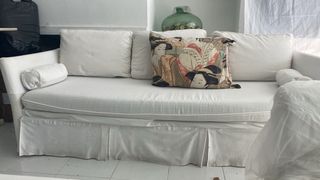 Sofá cama 3 plazas blanco