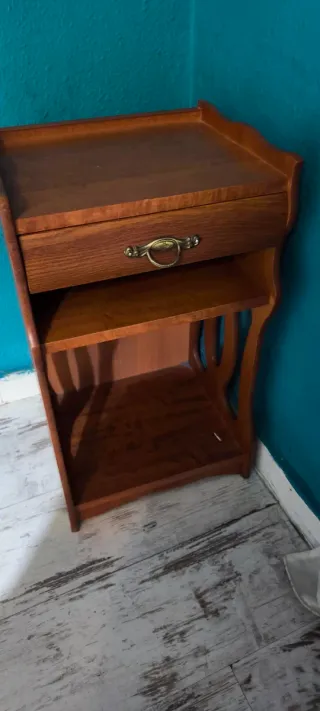 Mueble auxiliar madera con cajón