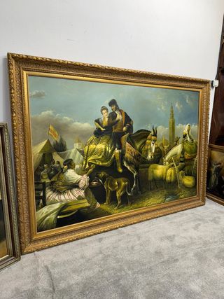 Gran pintura estilo costumbrista,