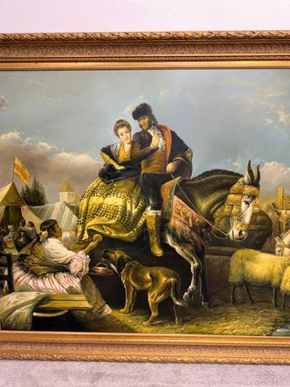 Gran pintura estilo costumbrista,