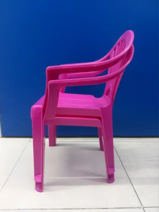 Lote 2 Sillas Infantiles Rosa Intenso