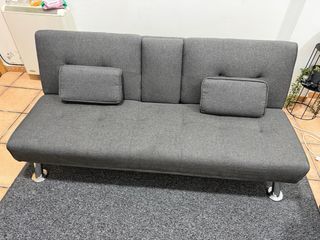 Sofá Cama Gris Tela