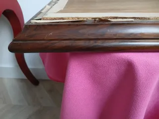 Marco de caoba con cristal