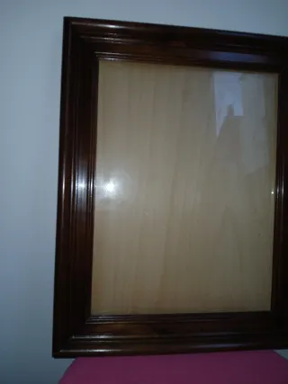 Marco de caoba con cristal